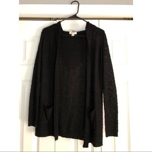 Black Cardigan with Hood